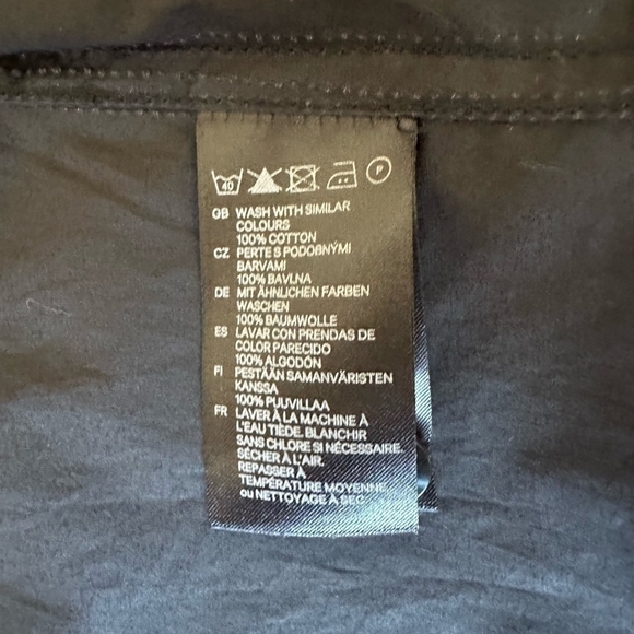 Men’s Dress Shirt H&M Black Button Front Long Sleeve Classical Fit Cotton Shirt - Picture 4 of 5